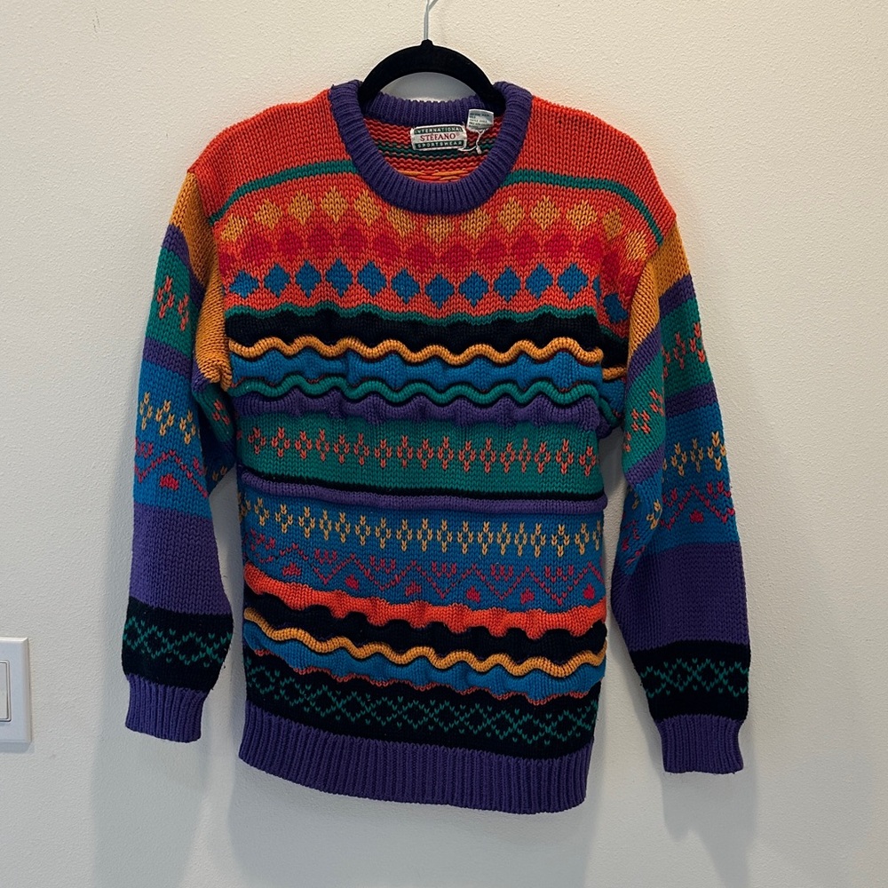 Vibrant Multicolor Crewneck Sweater